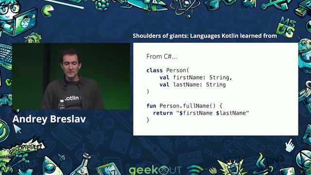Shoulders of Giants: Languages Kotlin learned from - Andrey Breslav - GeekOUT 2018 смотреть онлайн