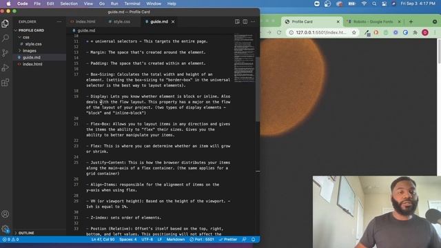 How To Build A Profile Card Component | HTML CSS For Beginners смотреть онлайн