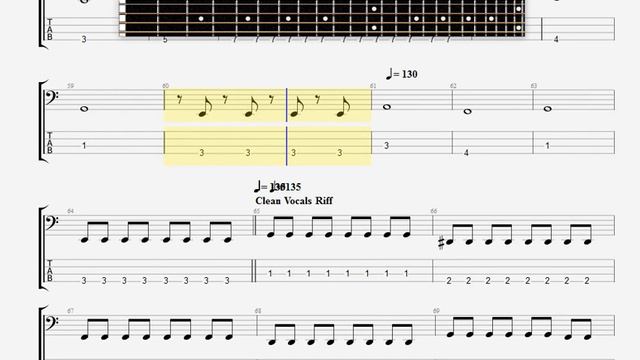 Amorphis Into Hiding BASS GUITAR TABLATURE смотреть онлайн