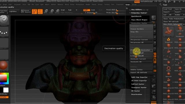 Sculptris и ZBrush как уменьшить полигоны смотреть онлайн