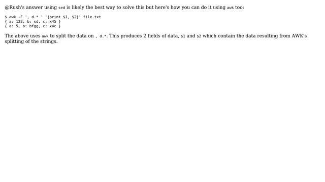 Unix & Linux: Command to remove a portion of JSON data from each line? (4 Solutions!!) смотреть онлайн