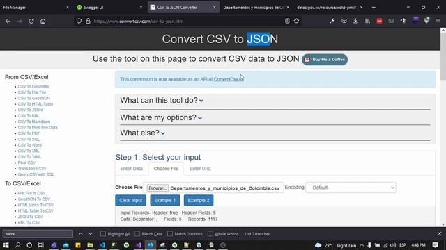 Cómo convertir un archivo plano CSV a JSON, fácil, rápido y en linea | Truco CSV to JSON | 2022 смотреть онлайн