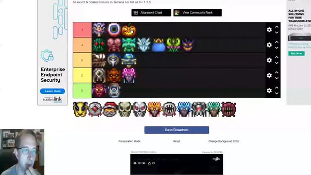 Terraria 1.4 Journeys End Boss Tier List смотреть онлайн