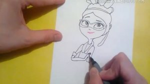 Рисуем Машу из сказочного патруля)