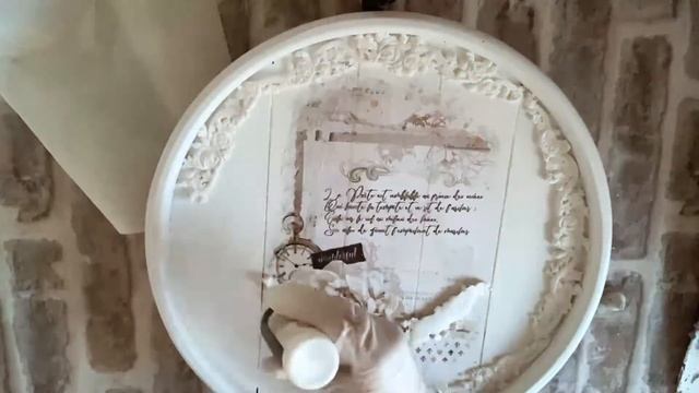 ?DIY Decoupage Tutorial-Vintage Plate?Урок декупаж-винтажный поднос?Винтажный декор?#MixedMedia?