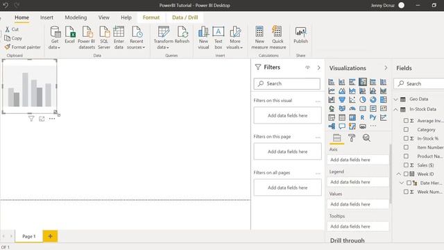 Creating Bar charts in Power BI смотреть онлайн