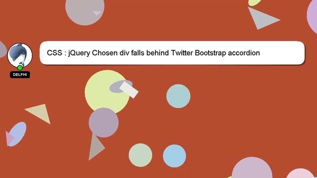 CSS : jQuery Chosen div falls behind Twitter Bootstrap accordion смотреть онлайн