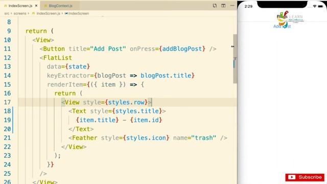React Native Complete Course Advanced State Management Deleting Posts Part 88 смотреть онлайн