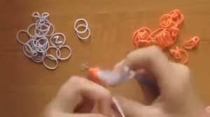 БРАСЛЕТ ИЗ РЕЗИНОК - БАНТИК на одном крючке без станка и рогатки