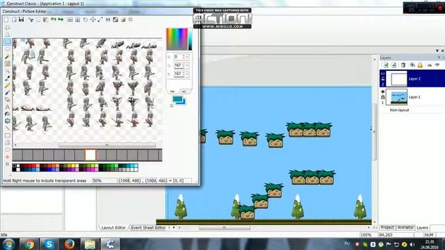 делаем игру в жанре Платформер, урок 1 (Scirra Construct) смотреть онлайн