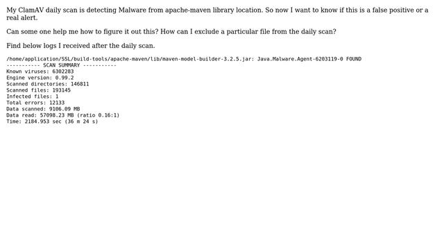 Ubuntu: ClamAV detects Malware : Java.Malware.Agent-6203119-0 FOUND смотреть онлайн