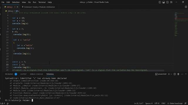 Quick introduction to JAVASCRIPT + const , let and var in JAVASCRIPT | JS tutorial in hindi #p1 смотреть онлайн