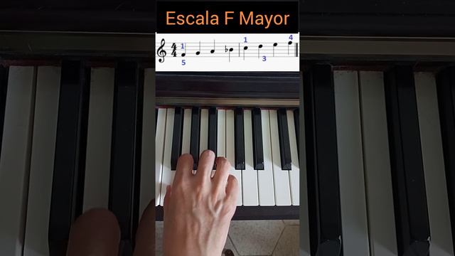 Escala F Mayor 😉 -DIGITACION PIANO- 🎹👌#piano #teoriamusical смотреть онлайн