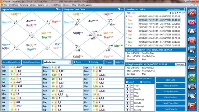 Hindi - Horosoft Astrology Software Pro 5.0 Birth Time Rectification with Nadi Compare Coordinates смотреть онлайн