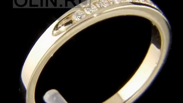 Колечко из золота с дорожкой бриллиантов смотреть онлайн