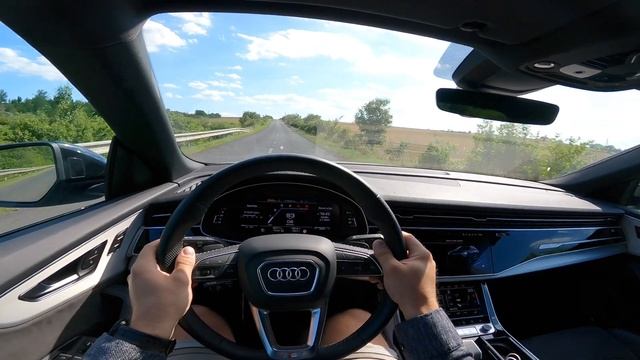 Audi SQ8 TDI 435 PS POV Test Drive + Acceleration 0-200 Km/h