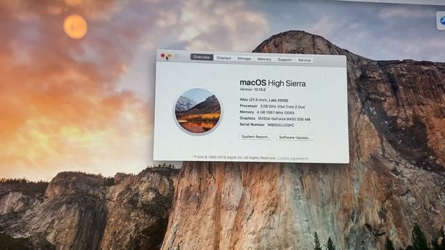 2009 iMac running Mac OS High Sierra смотреть онлайн