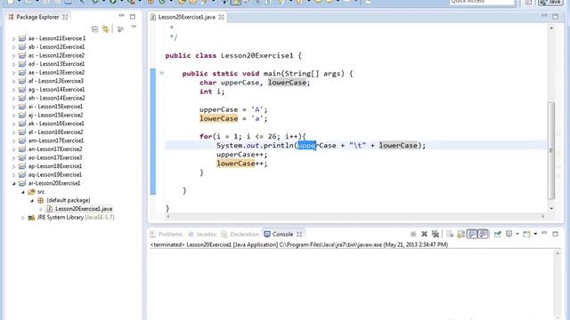 20x - Learn Java Character Data Type - Exercise 1 смотреть онлайн