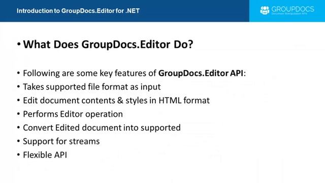 Introduction into GroupDocs.Editor | Basic Tutorial смотреть онлайн