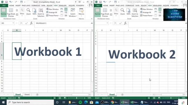 View Multiple Workbooks in MS Excel|How to open and view 2 Excel workbooks at the same time смотреть онлайн