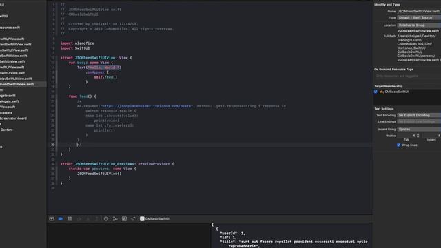 SwiftUI สอนการใช้ Alamofire Feed #2 (JSON Parsing) смотреть онлайн