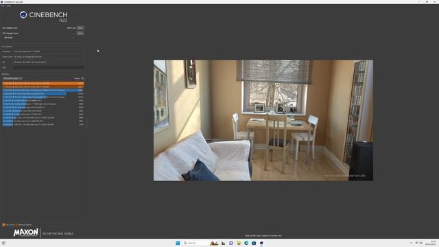Cinebench R23 Benchmark Result Intel Core i7 13700KF Stock смотреть онлайн