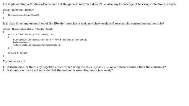 Code Review: Producer/consumer implementation using Tasks and BlockingCollections (2 Solutions!!) смотреть онлайн