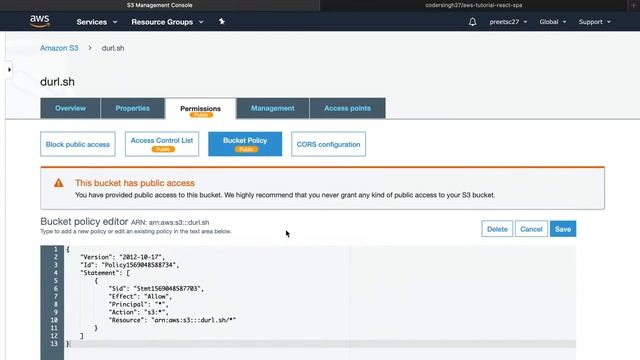 5. AWS S3 Upload Static React App смотреть онлайн
