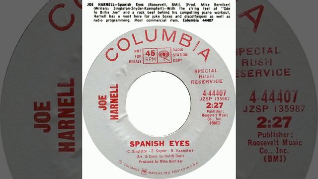 Spanish Eyes - Joe Harnell (December 1967) (arranged by Hutch Davie) смотреть онлайн