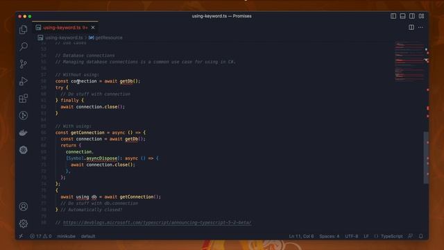 How to use new 'using' keyword in typescript/javascript? смотреть онлайн