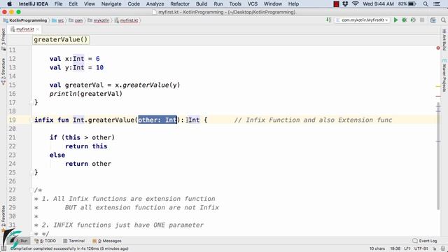 Kotlin INFIX FUNCTION. Kotlin Tutorials for Beginners for Android #7.8 смотреть онлайн