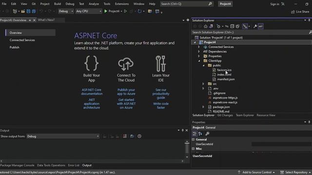 React and ASP.NET Core using Visual Studio 2022(Getting Started) смотреть онлайн