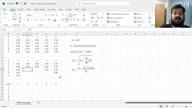 Cholesky decomposition explained (Excel) смотреть онлайн