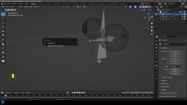 Blender Dead Easy Eye Rig Tutorial. смотреть онлайн