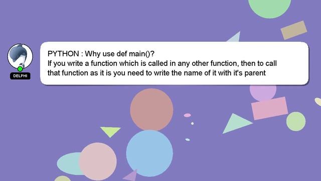 PYTHON : Why use def main()? смотреть онлайн