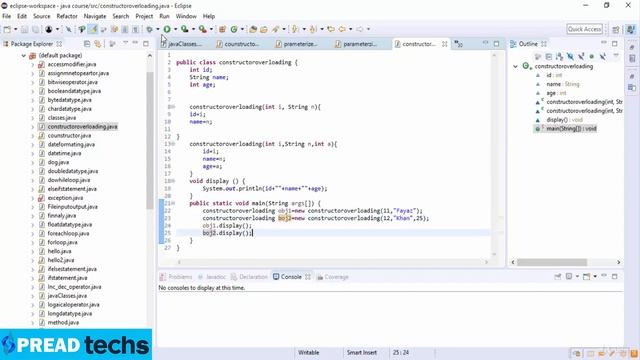 Constructor Over Loading in Java смотреть онлайн