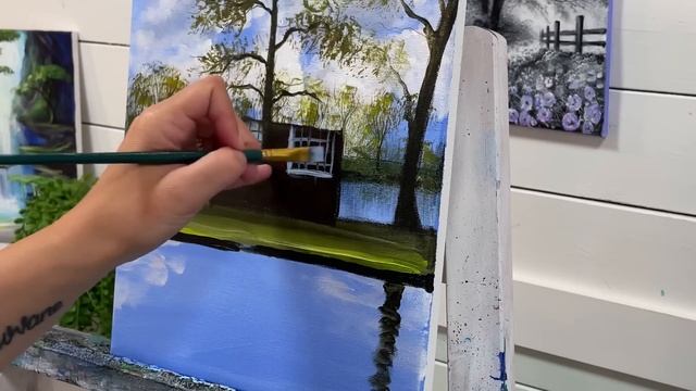 How To Paint ISLAND OF SECRETS easy step by step for beginners #acrylic #painting смотреть онлайн