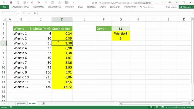 excel-490 - Jak ukryć formuły (ukrywanie formuł) смотреть онлайн