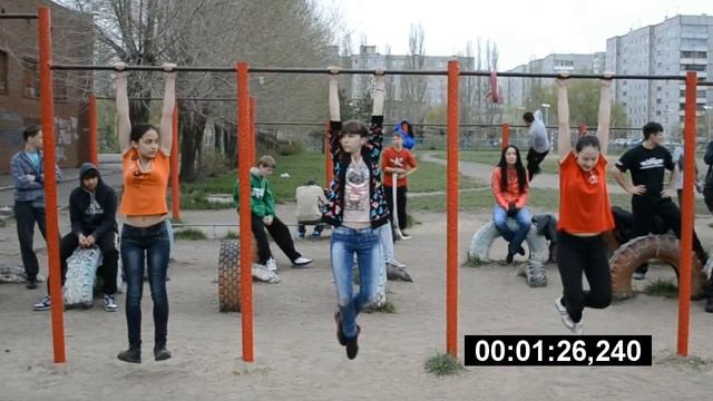 Вис на 2 руках. Женщины. Рекорд Омской области смотреть онлайн