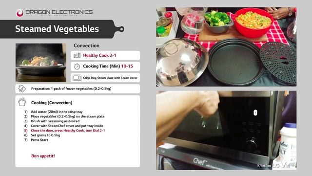 DRAGON ELECTRONICS Video LG NEOCHEF Microwave Steamed Vegetables смотреть онлайн
