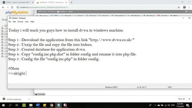 Installation Part 2: Damn Vulnerable Web Application (DVWA) on windows 10 смотреть онлайн