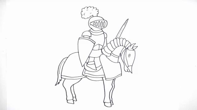 How to Draw a Knight ad his Horse for Kids - Drawing and Coloring with Nursery Rhymes смотреть онлайн