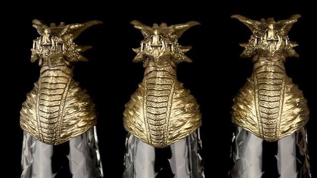 Чарки перевертыши Дракон 3 или 6 шт (Латунь, стекло) смотреть онлайн