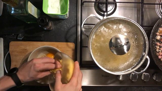 Паста Карбонара / Как приготовить пасту Карбонара - Spaghetti Pasta A-la Carbonara