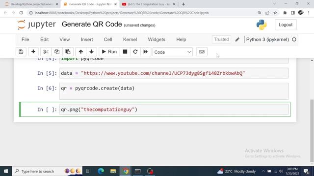 qr code generator using python qr code generator project смотреть онлайн