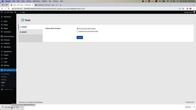 WP Carousel Pro - How To Backup, Export/Import, Transfer Carousels from Dev Site to Live Site смотреть онлайн