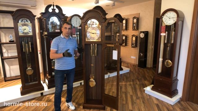 Установка и запуск напольных часов Hermle смотреть онлайн