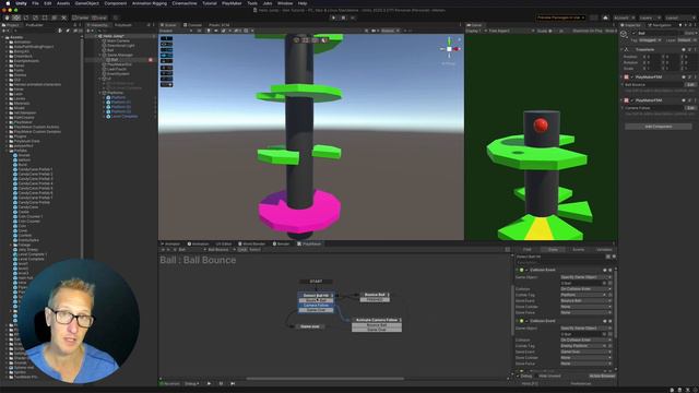 Unity 3D Playmaker Creating Helix Jump - Level Complete