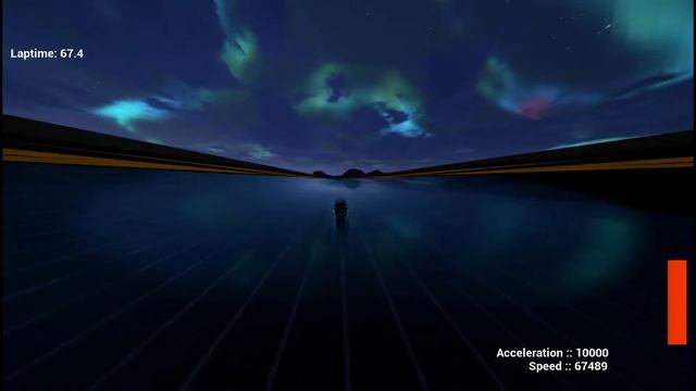 UE4 - Aurora Borealis speed test | Sci Fi racer. смотреть онлайн